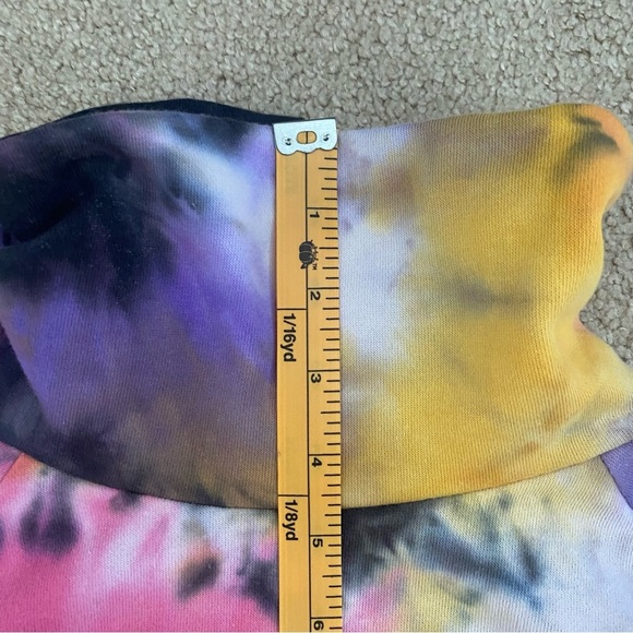 Lush Tie-Dye Colorful Sweatshirt Draw String Waist Tie Sweater Womens Size Small - Picture 10 of 10